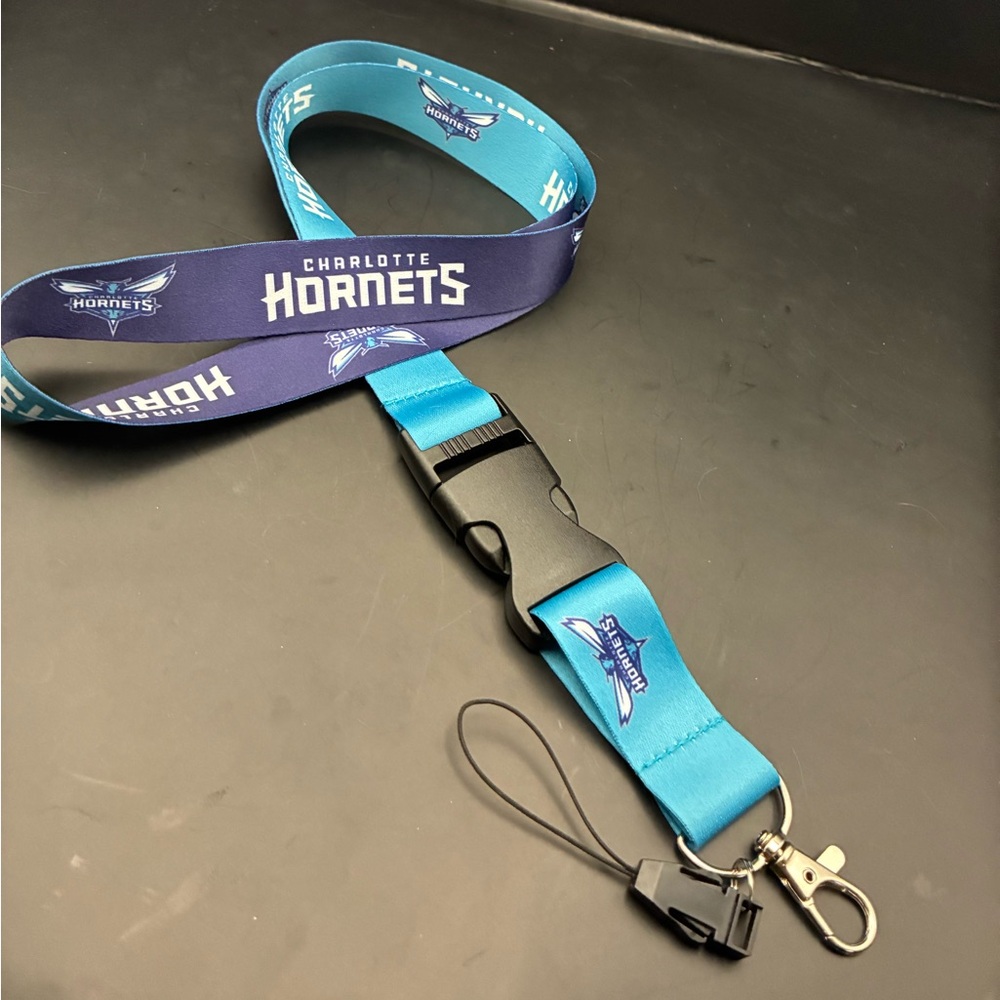 NBA Charlotte Hornets Blue and Teal Lanyard